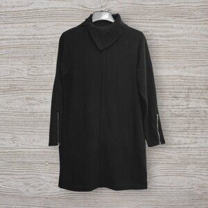 ATHLETA Black Cozy Karma Vela Sweatshirt Dress 632083